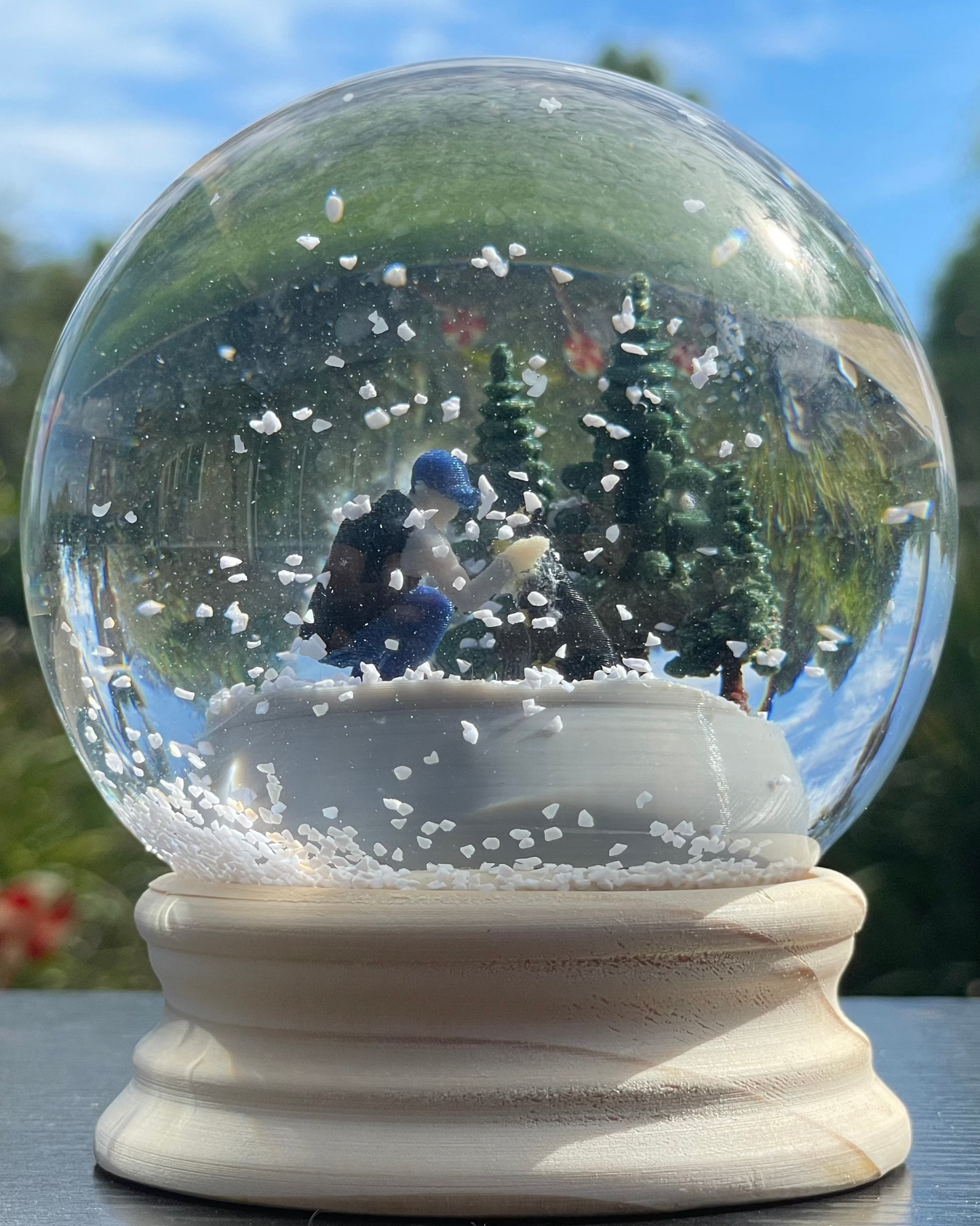 Custom 4-Inch Snow Globe-with Background