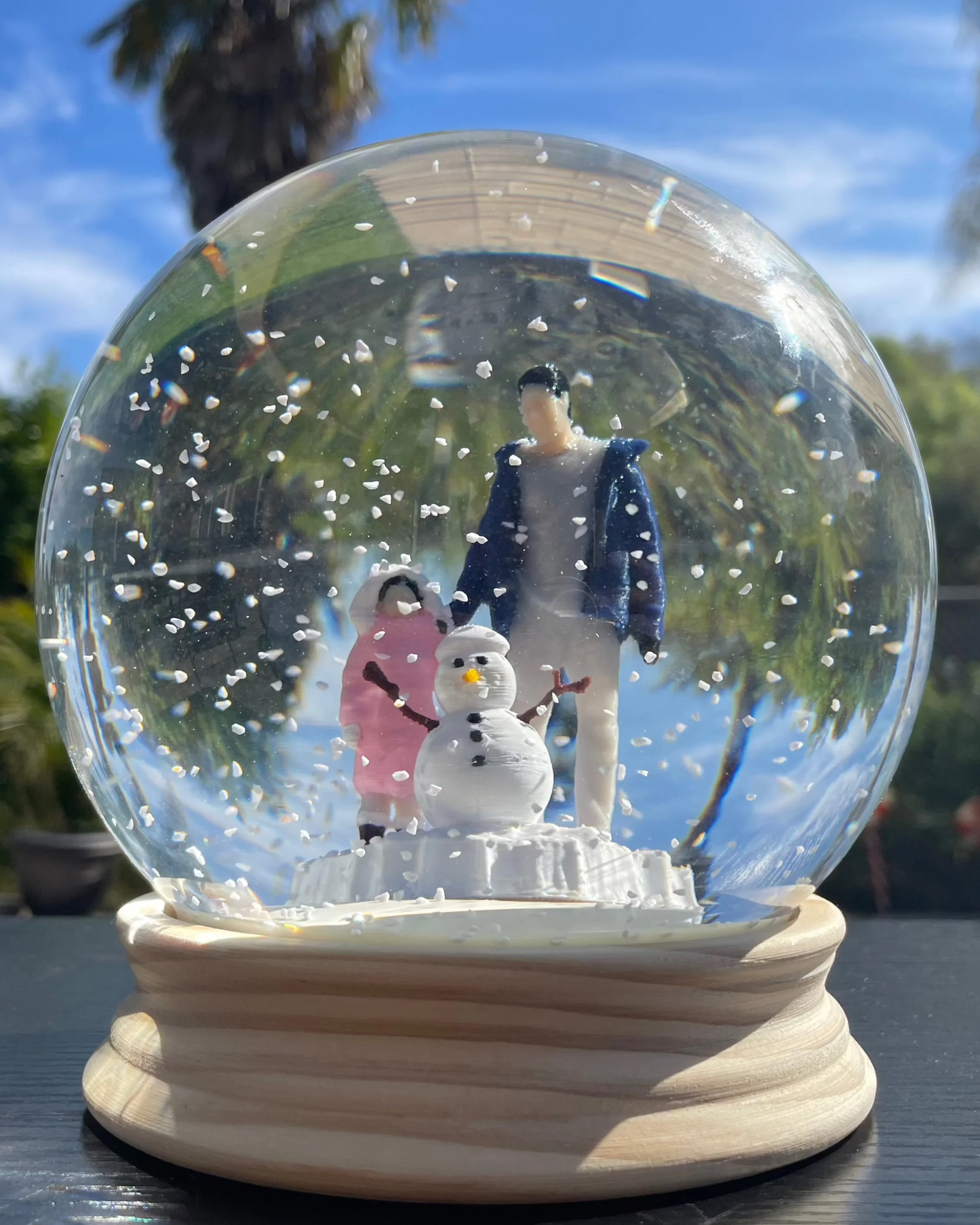 Custom 6-Inch snowglobe-2 person minimalist design